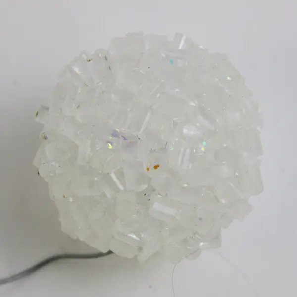 Lot of 29 Christmas Hanging Ornaments Retro-Style White Snowballs Round