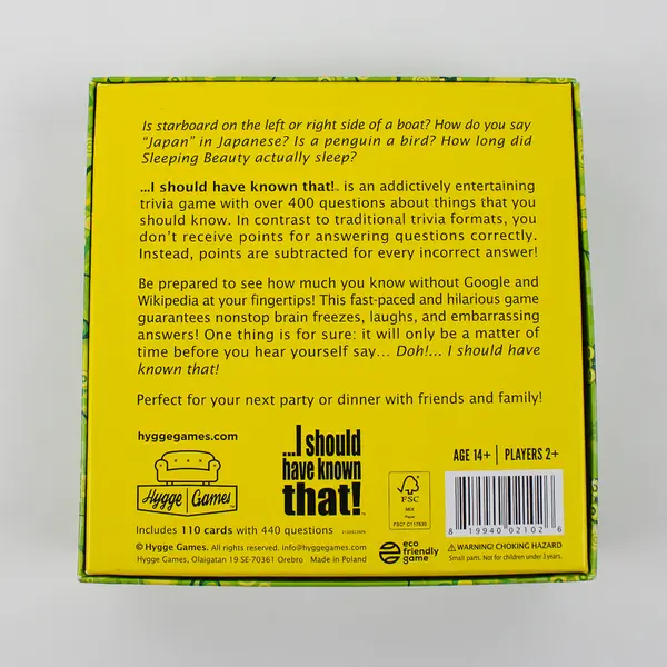 Hygge Games I Should Have Known That! Trivia Game