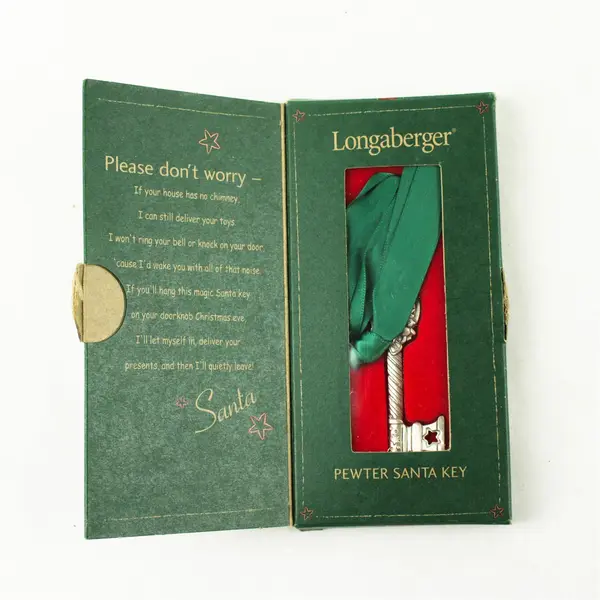 Longaberger 2001 Pewter Santa Key