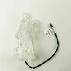 Vintage Santa Acrylic Tree Topper Clear Plastic Retro 5.5" Collectible
