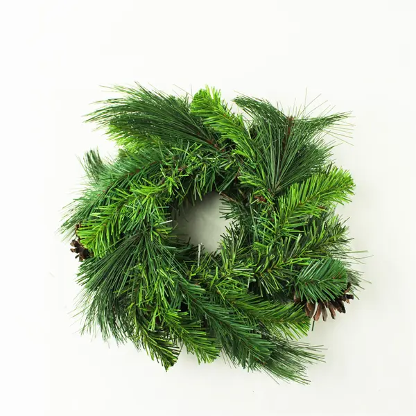 Small Christmas Candle Ring Wreath Holiday Tabletop Mantel Decor