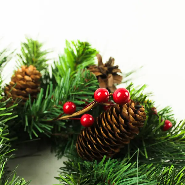 Small Christmas Candle Ring Wreath Holiday Tabletop Mantel Decor