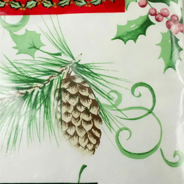 Happy Holiday Oval Tablecloth 52x70 Flannel Backed Vinyl New Sealed