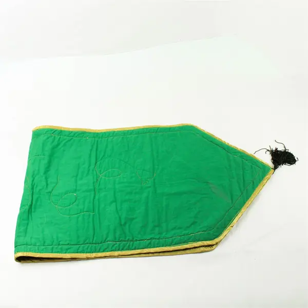 Christmas Table Runner Green with Gold Trim 54x16 Inches Holiday