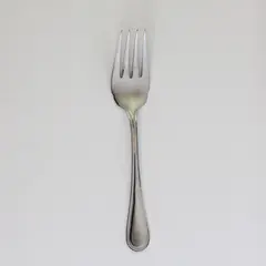 Wallace Silver Hotel Pattern Beaded Edge 18/10 SS Serving Fork 8.75" Rare HTF
