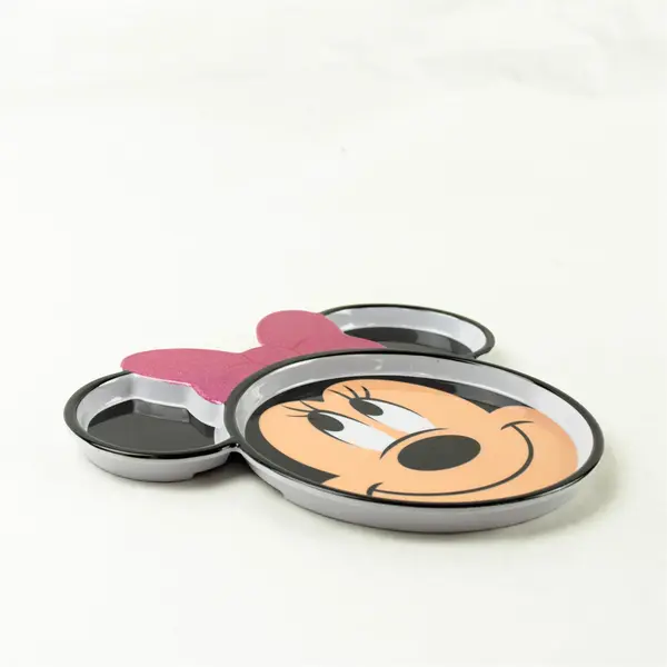 Minnie Mouse Face Plate with Glitter Bow Disneyana Collectible Decorative