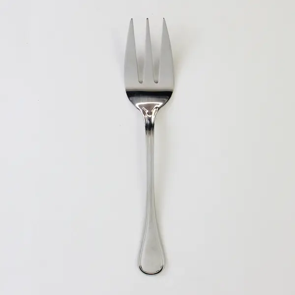 Wallace Silver Royal Thread Pattern 18/10 SS Solid Serving Fork 8.75" Rare Item