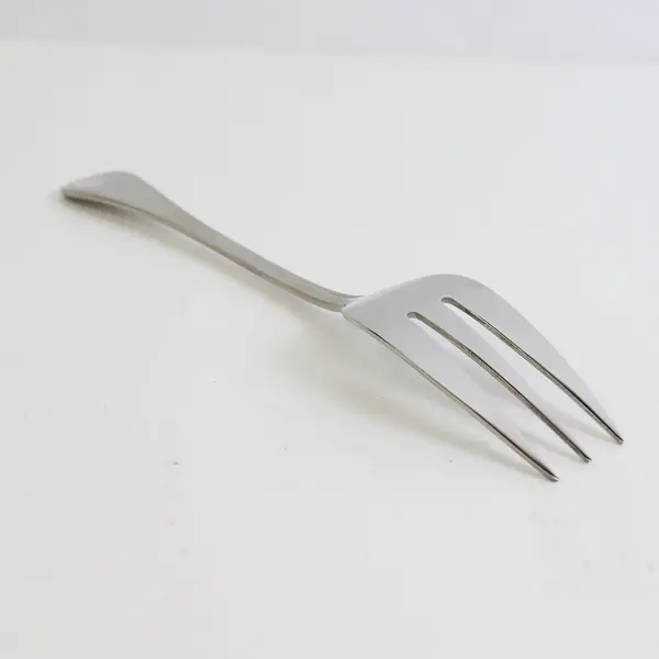 Wallace Silver Royal Thread Pattern 18/10 SS Solid Serving Fork 8.75" Rare Item