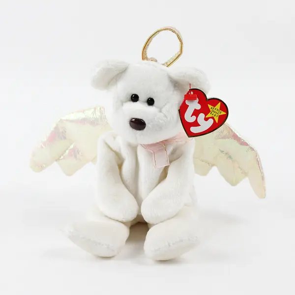 TY Beanie Babies Halo 1998 White Bear With Wings & Halo With Tag Plush Toy