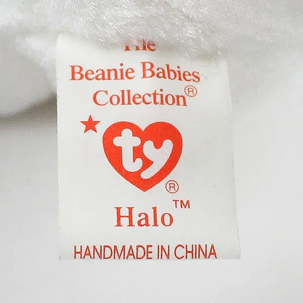 TY Beanie Babies Halo 1998 White Bear With Wings & Halo With Tag Plush Toy