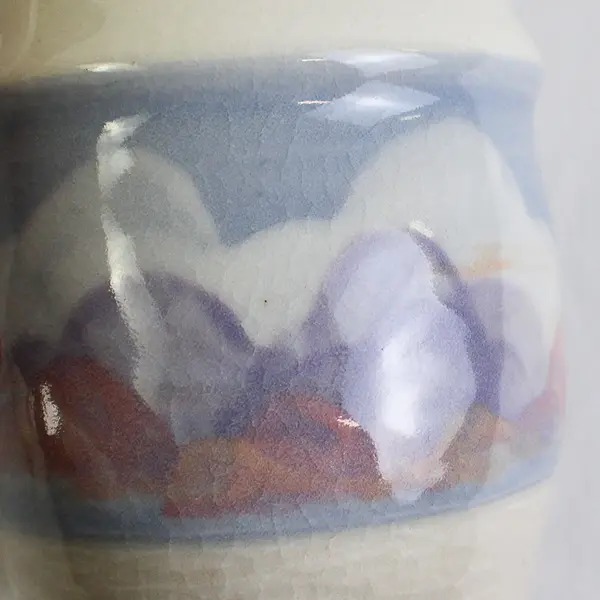 Handmade Studio Pottery Pastel Cloud Design Pitcher Creamer 5"