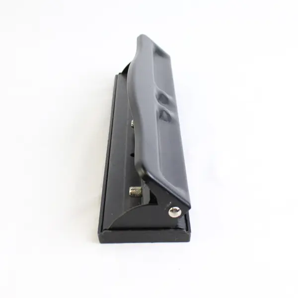 Unbranded Black Desktop Adjustable 3 Hole Paper Punch 12" Long