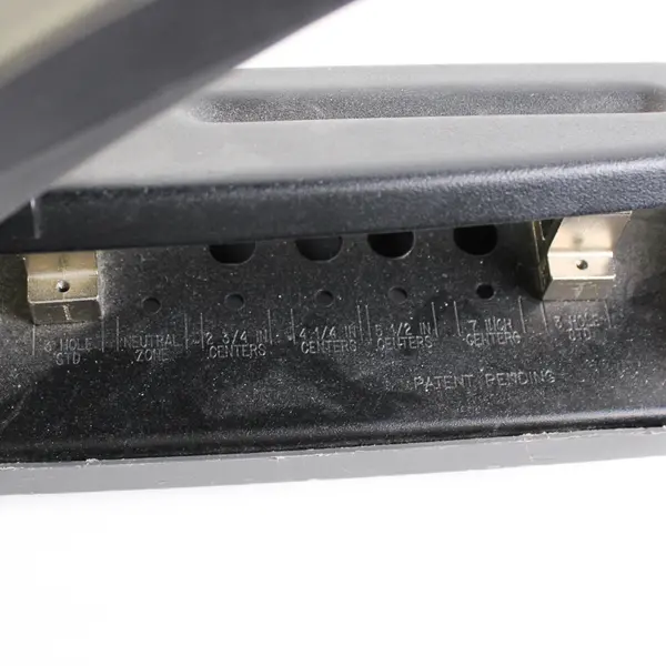 Unbranded Heavy Duty Black Desktop Adjustable 3 Hole Paper Punch 12.5" Long