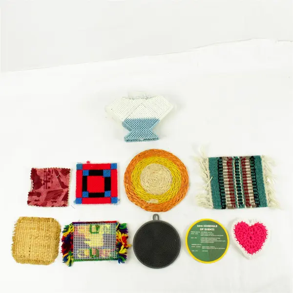 Lot of 10 Fabric Coasters Soft Absorbent Coaster Set Kitchen