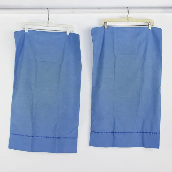 Lot Of 2 J. P. Stevens & Co Solid Blue Color Matching Pillowcases 20" x 32.5"