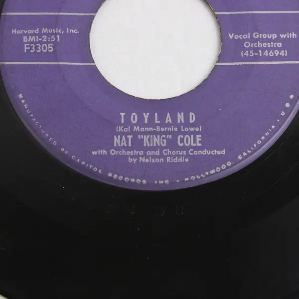 Nat King Cole "Toyland / I'm Gonna Laugh You Right Out Of My Life" Record