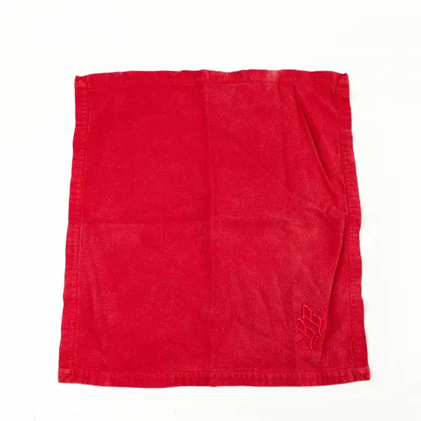 Set of 3 Red BB Embossed Linen Napkins 17x18
