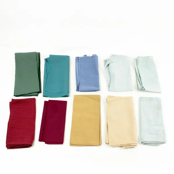 Lot of 10 Linen Napkins Mixed Kitchen Dining