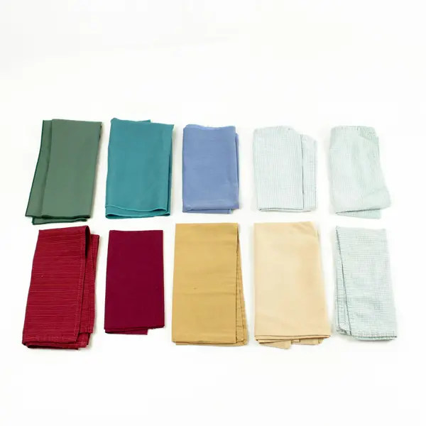 Lot of 10 Linen Napkins Mixed Kitchen Dining