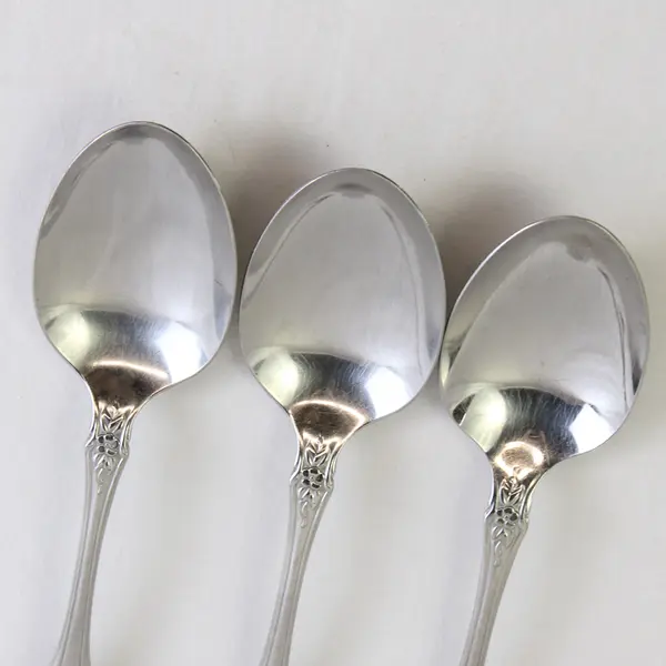 Lot of 3 Oneida Raphael Stainless Serving Spoons 8.5" Long