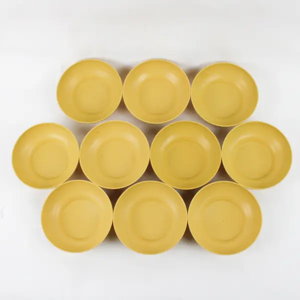 Lot Of 10 Tupperware Matching Harvest Gold Yellow Plastic Cereal Bowls #890
