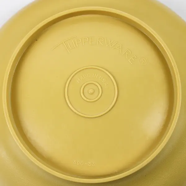 Lot Of 10 Tupperware Matching Harvest Gold Yellow Plastic Cereal Bowls #890