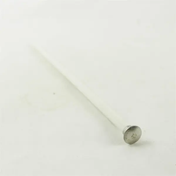 Size 15 Straight Knitting Needles White Plastic Pair 14.25 in