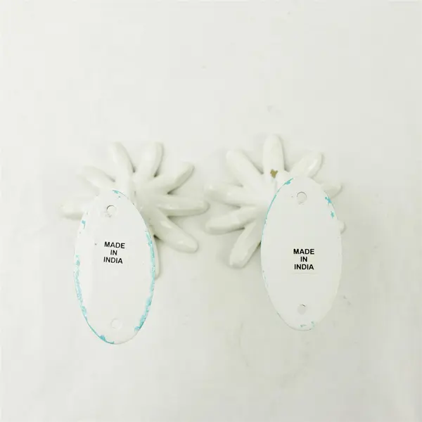 Set of 2 Floral Wall Hooks Decorative Flower Hooks for Scarves
