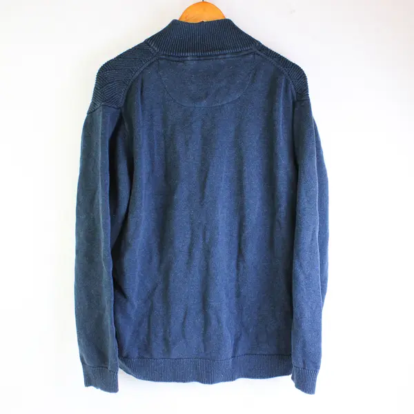 Weatherproof Vintage Navy Blue 1/4-Zip Sweater Men's Size XLT