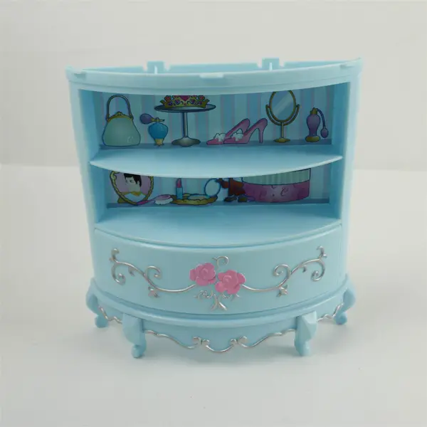 Lot of 2 Dollhouse Furniture Plastic Couch Shelf Miniature