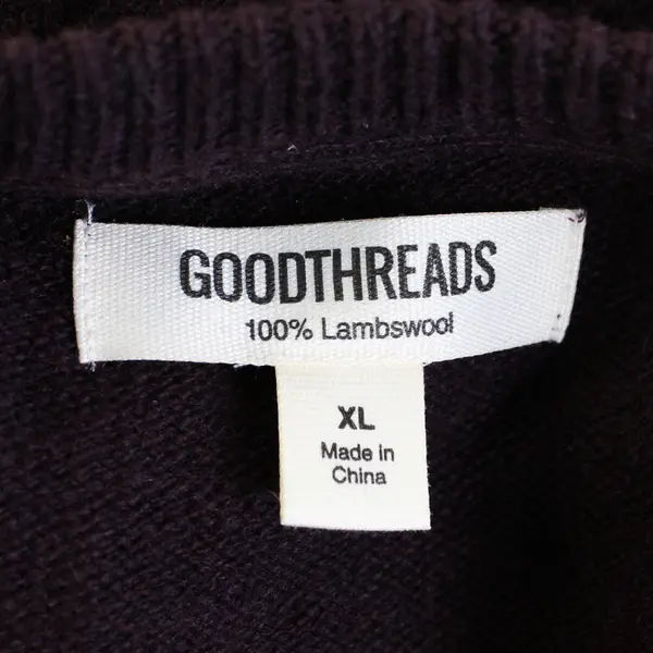Goodthreads Dark Burgundy Lambswool Sweater Men's Size XL