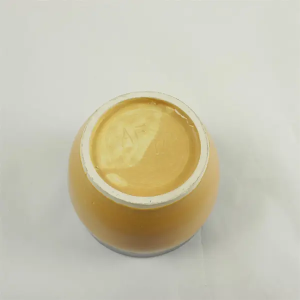 Yellow & Blue Ceramic Bowl Planter Small Decorative Succulent Pot 4.5in