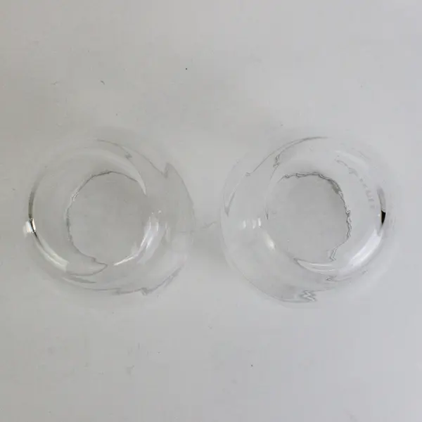 Lot Of 2 Unbranded McMinnville Sip Printed Stemless Wine Glasses 4.5" Tall