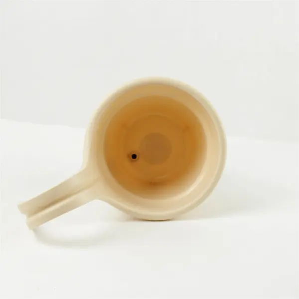 Lot of 2 Beige Hanging Planters with Looped Handle Indoor/Outdoor