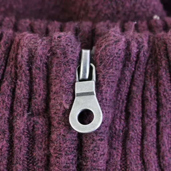 Croft & Barrow Dark Burgundy 1/4-Zip Sweater Men's Size Large