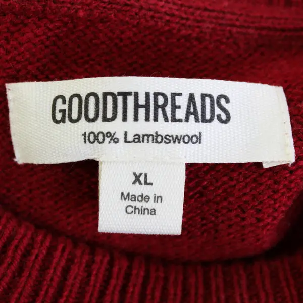 Goodthreads Red Lambswool Sweater Men's Size XL