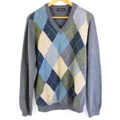 Van Heusen Argyle V-Neck Pullover Sweater Men's Size Medium