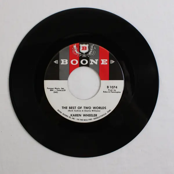 Karen Wheeler Boone Record Company The Best of Two Worlds 7" Vinyl 1074