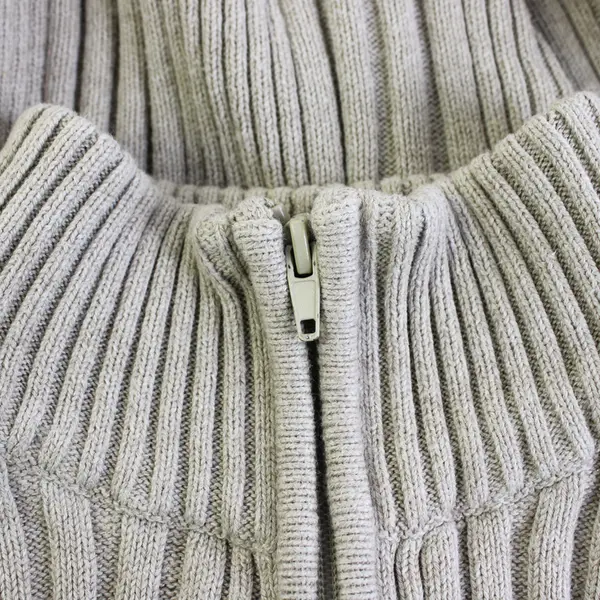 Wilke-Rodriguez Beige Ribbed 1/4-Zip Sweater Men's Size Large