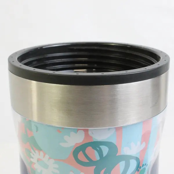 Everyday Living Green/Pink Plastic Travel Mug/Tumbler With Matching Lid 16 Oz