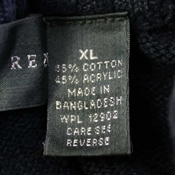 Oscar De La Renta Blue Ribbed 1/4-Zip Sweater Men's Size XL