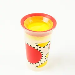 Sassy 9 oz Kids Water Tumbler w/ Lid Red Yellow