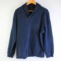 Tasso Elba Dark Blue Shawl Collar Cotton Sweater Men's XL