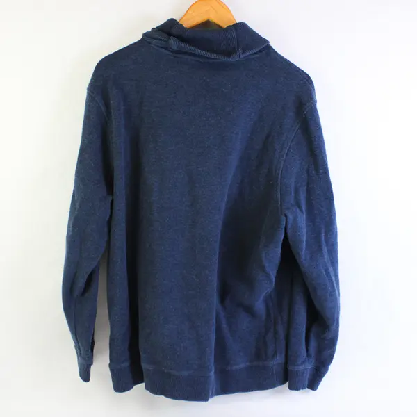 Tasso Elba Dark Blue Shawl Collar Cotton Sweater Men's XL