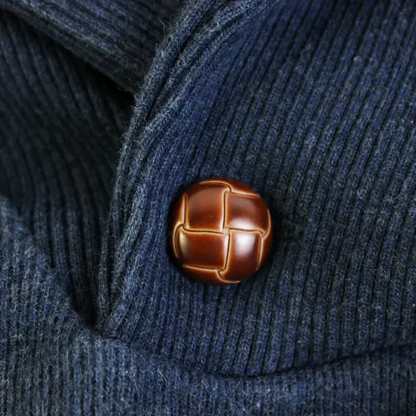 Tasso Elba Dark Blue Shawl Collar Cotton Sweater Men's XL