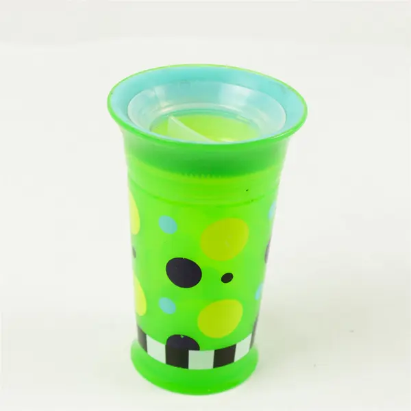 Sassy 9oz Kids Water Tumbler w/ Lid Blue Black & Green