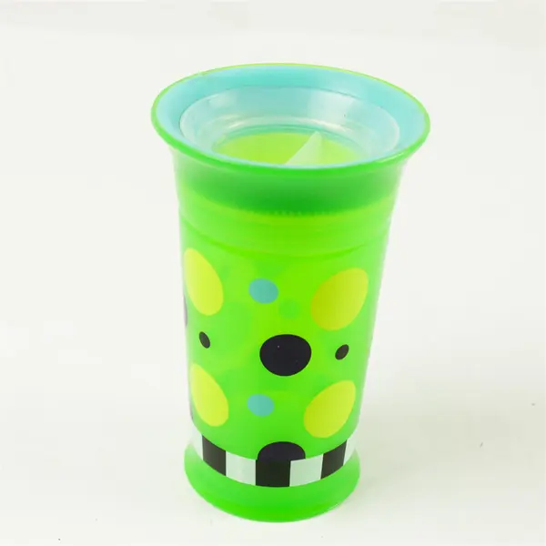 Sassy 9oz Kids Water Tumbler w/ Lid Blue Black & Green