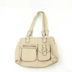 Rosetti Light Brown Multi-Pocket Shoulder Bag Dual Straps Zip-Top