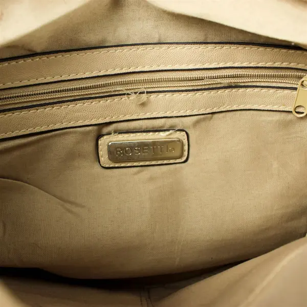 Rosetti Light Brown Multi-Pocket Shoulder Bag Dual Straps Zip-Top