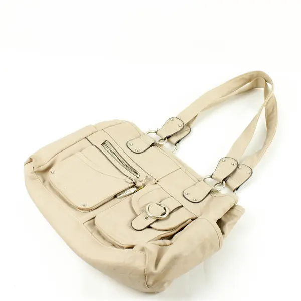 Rosetti Light Brown Multi-Pocket Shoulder Bag Dual Straps Zip-Top